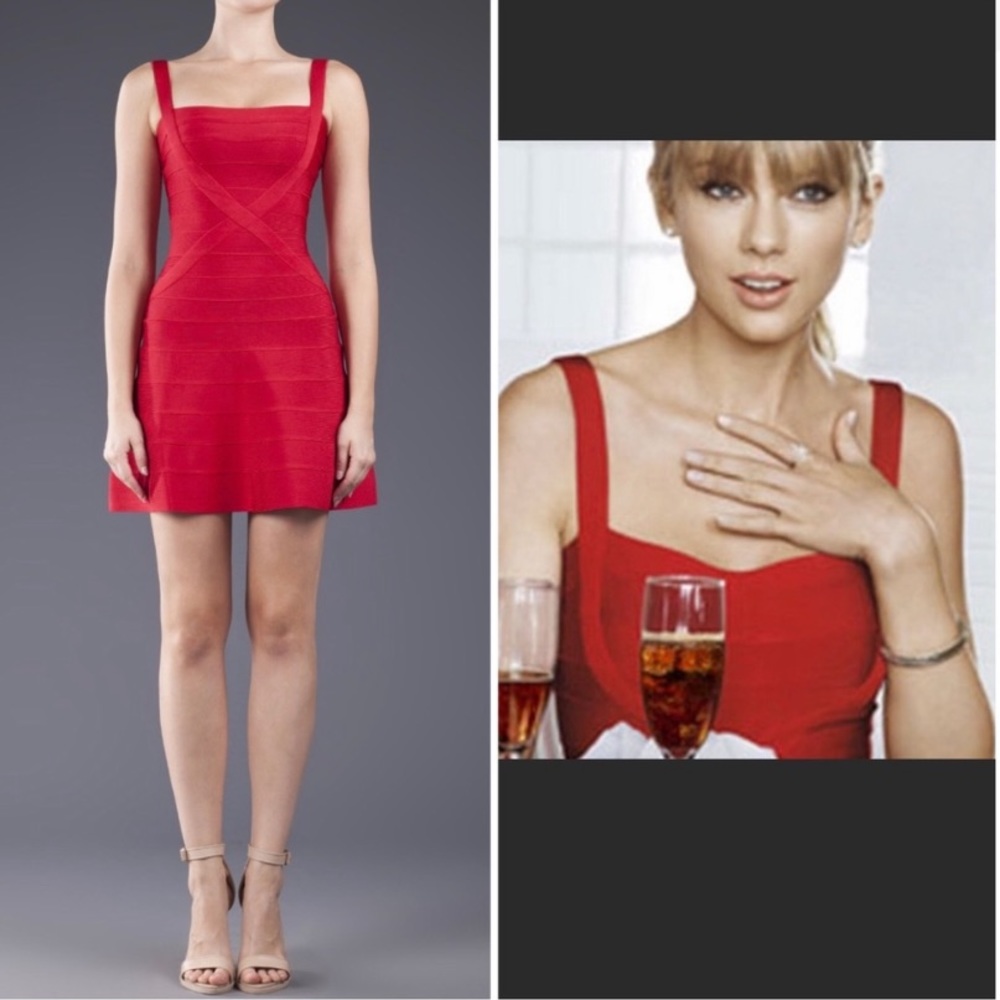 Herve Leger Faith Mini A Line Dress